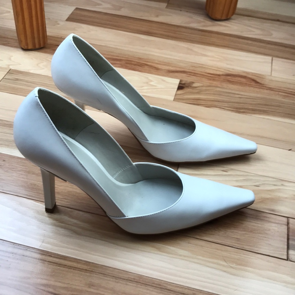 BCBGirls white stilettos/pumps